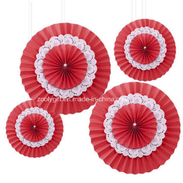 Rosetones de papel de la boda / ventiladores de papel de tejido / ventiladores de tejido colgantes Rosettes